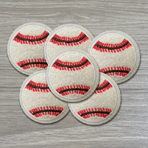 Vêtements tissés brodés par équipe de sport aléatoire en gros badge fer sur patch personnalisé de baseball pour les vêtements