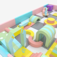 Équipement modulaire d'aire de jeux intérieure pour salle de jeux de maternelle Poutres d'escalade en mousse souple avec caractéristiques de jeu sensoriel