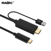 Kabel HDMI ke Type C 4K 60HZ Panjang 1.8M Kecepatan Tinggi untuk Monitor Laptop