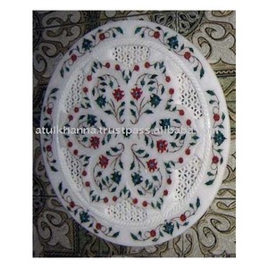 Belle Marqueterie De Marbre Fabriqués À La Main Plaque - Product Image 1