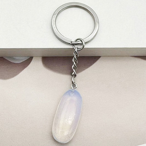 Natural Clear Quartz Pink Purple and Yellow Crystal Irregular Shape Eco-Friendly Durable Keychain Pendant Raw Stone Ornament