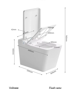 Inodoro Eléctrico de Cerámica de Último Modelo para <span class=keywords><strong>Baño</strong></span>, Montado en el Suelo, con Descarga Automática, Control Remoto y Calefacción, con Sifón en P - ¡Gran Oferta! - Product Image 5