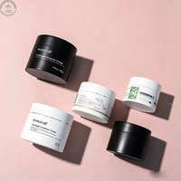 Pot cosmétique rond vide en PP à double paroi blanc OEM ODM 50ml 100ml pour crème visage, soin de la peau, lotion corporelle, impression UV