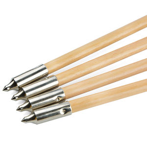 Flecha de pavo de cuatro plumas de madera para tiro y caza con arco compuesto/recurvo - Product Image 6