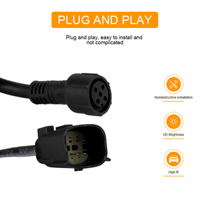 Phare 9 pouces hi/lo <span class=keywords><strong>bema</strong></span> avec halo indicateur jaune DRL Pour les phares d'usine sont halogènes de remplacement adaptés pour Jeep JL 2018 + - Product Image 5