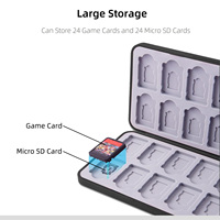 Boîte de protection de carte mémoire de cartouche de jeu magnétique rigide à 24 emplacements au design personnalisé pour 2025 Nintendo Switch 2 OLED Lite