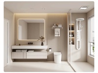 Système de douche mural intelligent avec jets dorsaux et spa, affichage LED gris, mitigeur, cascade et pluie, pour salle de bain