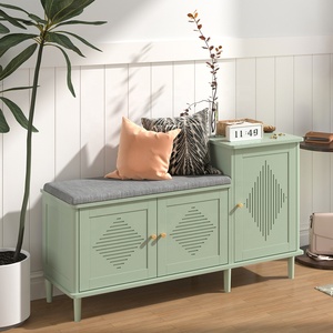 <span class=keywords><strong>Entrée</strong></span> <span class=keywords><strong>Entrée</strong></span> Couloir Rangement Organisateur Meubles Chaussures En Bois Banc Armoire <span class=keywords><strong>avec</strong></span> Siège - Product Image 1