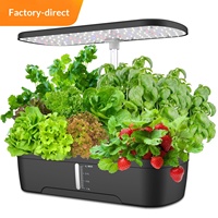 Lampe de croissance pour plantes LED certifiée CE UE 20W, machine hydroponique brevetée à 12 trous pour culture hors sol, pour légumes domestiques intelligents