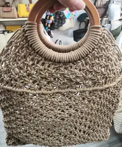 Fashion style cotton rope basket bag for lady from china