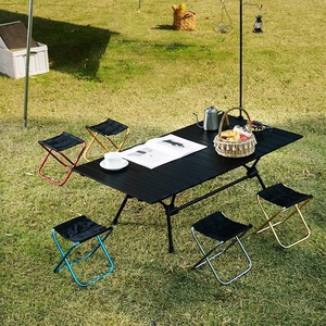 Tabouret pliant portable en alliage d'aluminium léger, chaise de camping pour la pêche en plein air, le croquis, le barbecue, le pique-nique, petit siège - Product Image 3