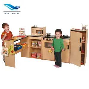 Kids Kitchen Set Toy Child Girl Food Kids Kitchen Play Set Toy Wooden Girl Role Play Cooking Wood Game Furniture Montessori Toy