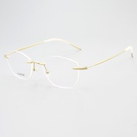 R7083 Lunettes carrées sans monture en titane pur ultra-légères Étui à lunettes Fabricant source de Shenzhen Classique et tendance