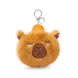 Portamonete in peluche a forma di capibara 11x12cm, portachiavi morbido e soffice, borsellino a forma di animale dei cartoni animati per bambini e bambine - Product Image 2