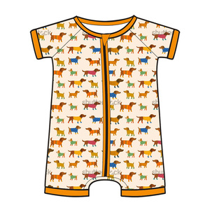 <span class=keywords><strong>Pyjama</strong></span> court à manches courtes pour bébé avec motif singe et banane, collection printemps, motif animalier, vente flash - Product Image 3