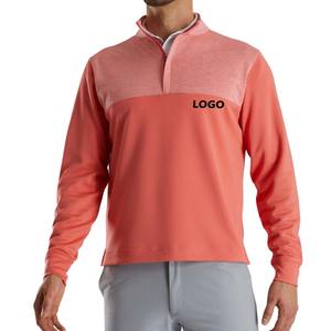 Pull à glissière quart imprimé à carreaux léger de haute qualité pour hommes Logo personnalisé support pour printemps Sport Golf sweat-shirt athlétique - Product Image 5