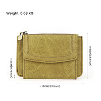 Vente en gros de portefeuille personnalisé à trois volets pour hommes avec blocage RFID Portefeuille en cuir véritable mince et simple pour hommes Portefeuille porte-cartes pour femmes