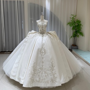 Lsoy045 Modern Princess <b>Wedding</b> Dress High-Grade Luxury Handmade Crystal Glitter Diamond Sequins Appliques Ball Gown for - Product Image 1