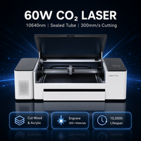 Graveur et découpeur laser CO2 Vmyth Genesis-C 60W, 6000 mm/min, 500x300 mm, neuf, pour bois, acrylique, cuir, papier, métal, verre, pierre