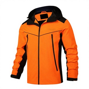 2026 Custom <b>Thin</b> Casual Summer <b>Waterproof</b> Breathable Eco-Friendly Outdoor Polyester <b>Jacket</b> Unisex Windproof Safety Orange Hiking - Product Image 2