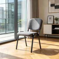 Chaise empilable sans accoudoirs, confortable, pour réunions de personnel, conférences, avec structure en fer, pour églises et stades