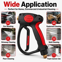 Pistolet de lavage haute pression industriel 4500 PSI compatible eau chaude avec gâchette à verrouillage de sécurité pour le nettoyage de carrosserie automobile
