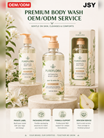Gel Douche Botanique 500ml OEM ODM Marque Privée Poire et Lys Blanc Nettoyant Doux Hydratant pour Soin Quotidien de la Peau