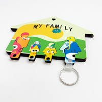 Porte-clés détachable en MDF pour sublimation, tendance, pour la promotion de produits et la décoration de carnets