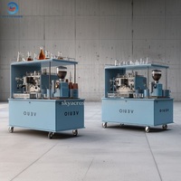 Conteneur d'usine personnalisable, étagère de marché commerciale, chariot de vente en fer forgé, comptoir de caisse pour café, chariot à snacks