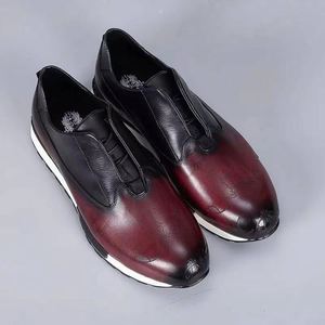 Chaussures pour hommes en cuir véritable, légères, confortables, décontractées, de luxe, pour l'automne, mariage, bureau, sport, mode - Product Image 2