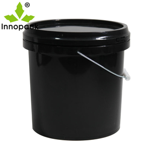 Barils ronds en plastique vides de <span class=keywords><strong>10</strong></span> L de couleur noire avec poignée en métal, seau en plastique de qualité alimentaire de <span class=keywords><strong>10</strong></span> <span class=keywords><strong>litres</strong></span> pour l'industrie - Product Image 6
