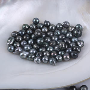 Perles de riz d'eau douce naturelles blanches de 9-10 mm, en forme de mètre, semi-finies, perles en vrac - Product Image 3