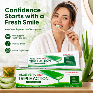 Dentifrice Yatai en gros sous marque privée à l'aloe vera triple action, sans fluor, pour une haleine fraîche et une <span class=keywords><strong>protection</strong></span> naturelle - Product Image 5