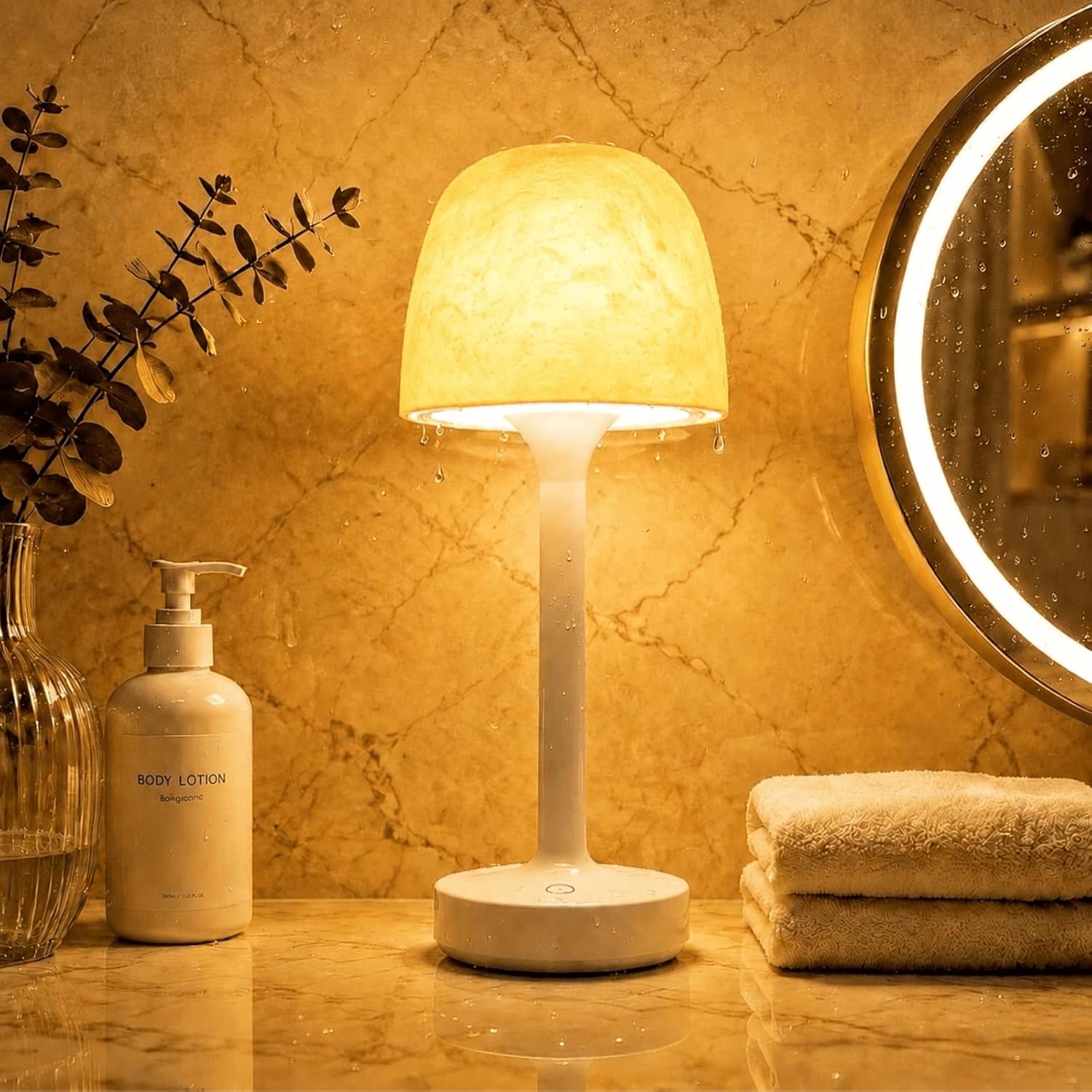 cream-colored Wood color 16 color changing lights+remote control