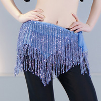 Foulard de danse orientale perlé à franges en mousseline, ceinture triangulaire pour femme, chaîne de taille pour spectacle sur scène