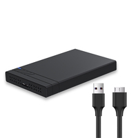 Custodia in plastica ABS HDD SSD da 2.5 pollici da USB3.0 a SATA disco rigido esterno custodia HDD SSD Box e Caddy per dischi HDD sd
