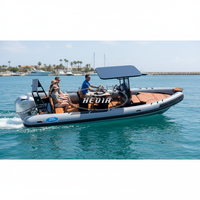 Transea Luxury Australia 760 Bateau semi-rigide gonflable en Hypalon 25 pieds Plus avec coque en aluminium et annexe gonflable