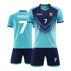 Custom Camiseta De Futbol Voetbal Jersey Voor Kinderen Mannen Voetbal Uniformen Met Naam Team Nummer Logo