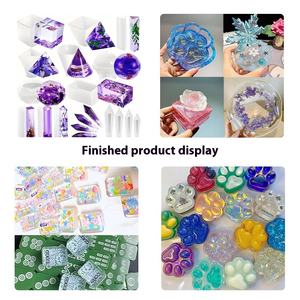 שרף אפוקסי קריסטל ברור לא צהוב בועה תערובת קלה 1:1 הליהוק ציפוי עבור תכשיטים diy עושה אמנות resina אמנות צלולים - Product Image 4