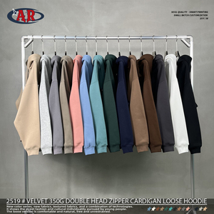 Felpe con cappuccio con logo personalizzato con cerniera invernale all'ingrosso con tasca del cappello felpa con cappuccio in cotone per giovani uomini - Product Image 4