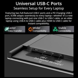 Monitor Portátil Blackview SCM8 de 15.3 Pulgadas, Ultrafino, con Pantalla LCD y Soporte, Precio de Fábrica, 180 Grados - Product Image 5