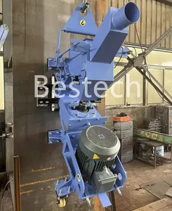 Wind power tower drum tank vertical surface shot blasting machine