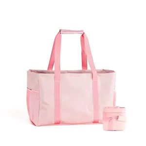2022 Taschen Frauen Handtaschen Damen drucken rosa Farbe tragbar anpassen Handtasche Schulter Großhandel Einkaufstasche