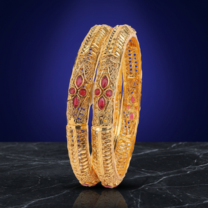 Gold Plated <b>Bridal</b> Antique Bangles Fashion Jewelry Traditional Bangles for Women Daily Wear Brass Bangles Festive Wear Bangles - Product Image 1