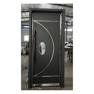Portes d'entrée en acier inoxydable pour boîte de nuit, restaurant et <span class=keywords><strong>pub</strong></span>, porte pliante double - Product Image 5