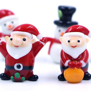 Manufacture Supplier Factory Wholesale Murano Decoration Handmade Mixed Christmas Glass Figurine Set Crafts