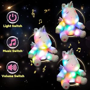 Volume Réglable <span class=keywords><strong>Berceuse</strong></span> Animée Apaiser Cadeaux D'anniversaire LED Musical En Peluche Licorne Éclairant <span class=keywords><strong>Chanter</strong></span> En Peluche Jouet - Product Image 5
