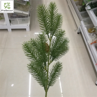 Tige d'arbre de pin artificiel, feuillage décoratif de Noël, plantes artificielles avec cône de pin