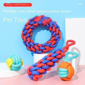 Nuovo eco-friendly netto rosso cane molari giocattoli tessuto morso-resistente palla per piccole di medie dimensioni cani auto-Hi Pet nodo giocattoli all'ingrosso - Product Image 4