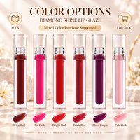 Gloss à lèvres miroir RTS 4ml, haute brillance, hydratant, faible transfert, faible MOQ 2 pièces, vente en gros, logo personnalisé